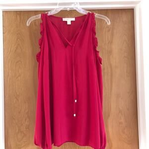 Michael Kors Ruffle Cold Shoulder Size XS